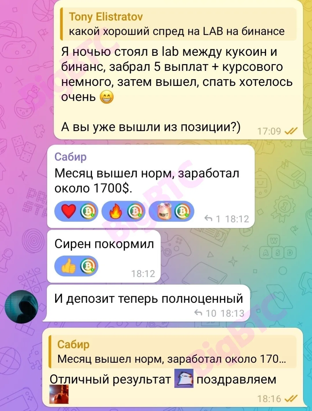 Арбитраж фьючерсов отзывы BigBTC 3